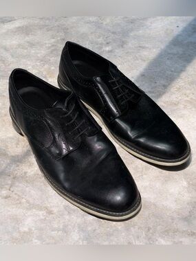 Bruno Marc Men's Business Black Leather Dress Shoes Size 13